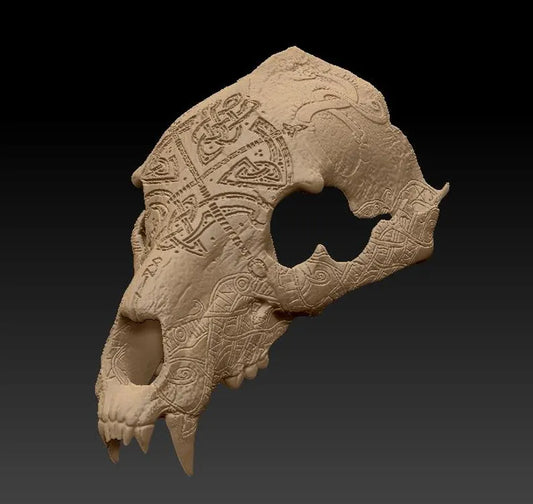 Carved Bear Skull